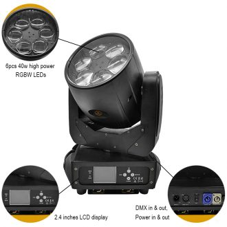 IMRELAX Lighting 6x40w led moving head light